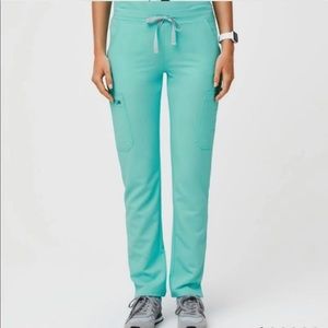 Figs Yola skinny leg scrub pants in limited edition Aqua